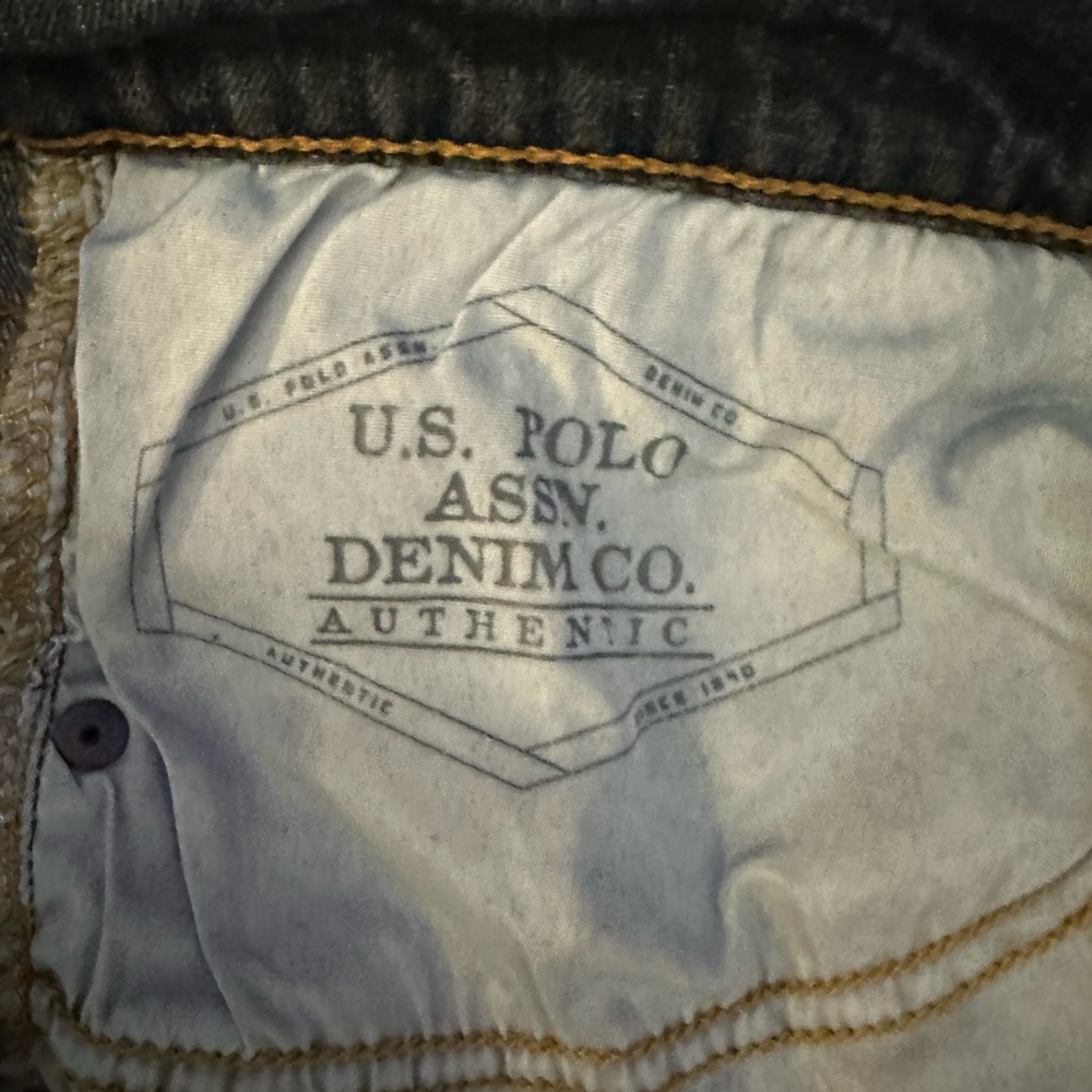 Polo Jeans Mens 36 x 32 Navy Blue Active Stretch Straight Preppy Denim - Picture 8 of 16